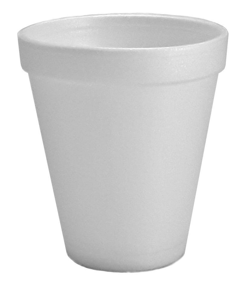 Dart 6J6 2.9"" Top & 1.8"" Bottom Diameter, 3.3"" Height, White Foam Cup, 6 oz Capacity (4 Pack of 25) - Image 1